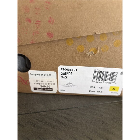 Euro Soft by Softt Gwenda Black Sandals Women's Size 7.5 Open Toe Buckle Closure - Picture 13 of 14